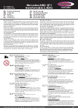 Jamara Mercedes-AMG GT3 transformable 2,4GHz Instructions Manual preview