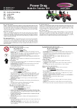 Jamara Power Drag Ride-On Traktor 12V Instruction preview