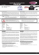 Jamara Speed controller CRB60WP Instructions Manual preview