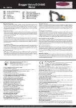 Jamara Volvo EC160E Metal Instructions Manual preview