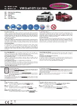 Предварительный просмотр 1 страницы Jamara VW Golf GTI 2,4 GHz Instruction