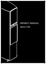 JAMO C 80 CEN Owner'S Manual preview