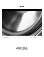 Preview for 1 page of JAMO JAV-61 User Manual