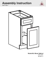 J&K Waste Bin Base Cabinet BWBK15-1 Assembly Instruction Manual предпросмотр