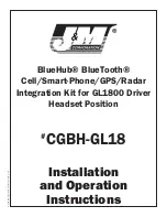 Preview for 1 page of J&M Corporation CGBH-GL18 Assembly, Installation And Operation Instructions