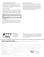 Preview for 4 page of J&M Corporation CGBH-GL18 Assembly, Installation And Operation Instructions