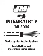 J&M Corporation INTEGRATR V MI-2034 Installation And Operation Instructions preview