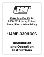 Preview for 1 page of J&M Corporation JAMP-330HC06 Installation And Operation Instructions