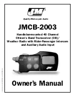 Preview for 1 page of J&M Corporation JMCB-2003 Owner'S Manual