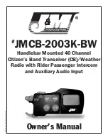 Preview for 1 page of J&M Corporation JMCB-2003K-BW Owner'S Manual