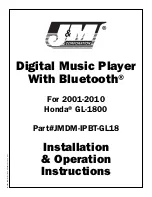 J&M Corporation JMDM-IPBT-GL18 Installation & Operation Instructions preview