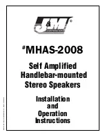 J&M Corporation MHAS-2008 Installation And Operation Instructions preview