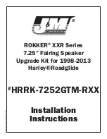 Preview for 1 page of J&M Corporation ROKKER XXR Series Installation Instructions