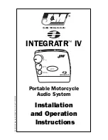 J&M Integratr IV Installation And Operation Instructions Manual preview