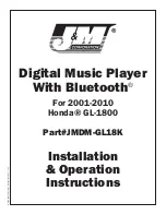 J&M JMDM-GL18K Installation & Operation Instructions preview