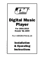 Preview for 1 page of J&M JMDM-IPAX-GL18 Installation & Operating Instructions Manual