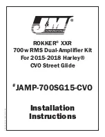 Preview for 1 page of J&M ROKKER XXR Installation Instructions Manual