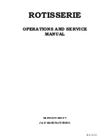 Preview for 5 page of J&R MANUFACTURING ROTISSERIE Operation And Service Manual