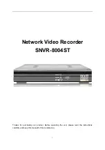 Preview for 1 page of Jands SNVR-8004ST User Manual