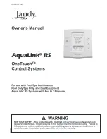 Preview for 1 page of Jandy Aqualink RS OneTouch Owner'S Manual