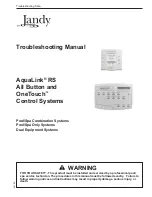 Preview for 1 page of Jandy AquaLink RS6 Troubleshooting Manual