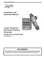 Preview for 1 page of Jandy AquaPure APURE1400 Installation And Operation Manual