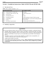 Preview for 8 page of Jandy AquaPure APURE700 Installation And Operation Manual