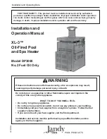 Preview for 1 page of Jandy DP3000 Installation And Operation Manual