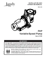 Предварительный просмотр 1 страницы Jandy FHP Series Installation And Operation Manual