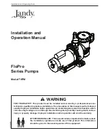 Preview for 1 page of Jandy FHPM FloPro Series Installation And Operation Manual