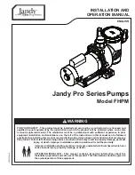 Jandy FHPM Installation And Operation Manual preview