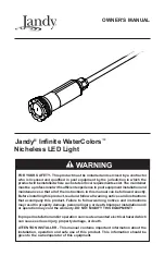 Preview for 1 page of Jandy Infinite WaterColors IWC15W100 Owner'S Manual