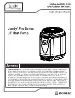 Предварительный просмотр 1 страницы Jandy JE Installation And Operation Manual