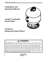 Preview for 1 page of Jandy JS Series Installation And Operation Manual