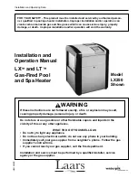 Jandy Laars LT250 Installation And Operation Manual preview