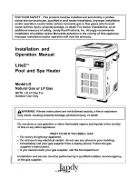 Preview for 1 page of Jandy Lite2 Installation And Operation Manual