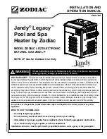 Preview for 1 page of Jandy LRZ Electronic Installation And Operation Manual