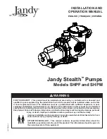 Jandy Stealth SHPF.50 Installation And Operation Manual предпросмотр