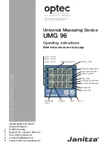 janitza optec UMG-96 Operating Instructions Manual preview