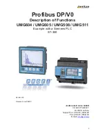 janitza Profibus DP/V0 UMG508 Function Manual предпросмотр