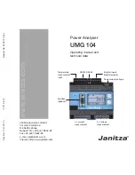 Preview for 1 page of janitza UMG 104 Operating Manual And Technical Data