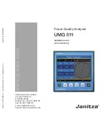 Preview for 1 page of janitza UMG 511 Installation And Commissioning Manual