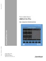 janitza UMG 512-Pro User Manual And Technical Data preview