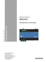 janitza UMG 804 User Manual And Technical Data preview