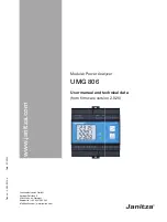 Preview for 1 page of janitza UMG 806 User Manual And Technical Data