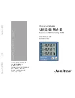 Preview for 1 page of janitza UMG 96 RM-E User Manual And Technical Specifications