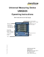 janitza UMG505 Operating Instructions Manual preview