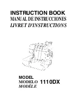 Предварительный просмотр 1 страницы Janome 1110DX - Instruction Book