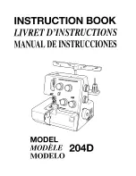 Preview for 1 page of Janome 204D Instruction Book