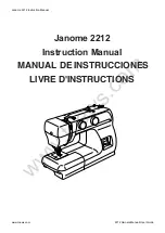 Janome 2212 Instruction Manual preview
